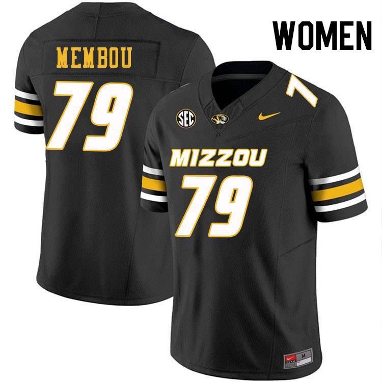 Women #79 Armand Membou Missouri Tigers College Football Jerseys Stitched-Black